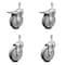Service Caster 5 Inch Gray Polyurethane Swivel 10mm Stem Caster Total Lock Brake SCC, 2PK SCC-TSTTL20S514-PPUB-M1015-2-S-2 - alternate 4
